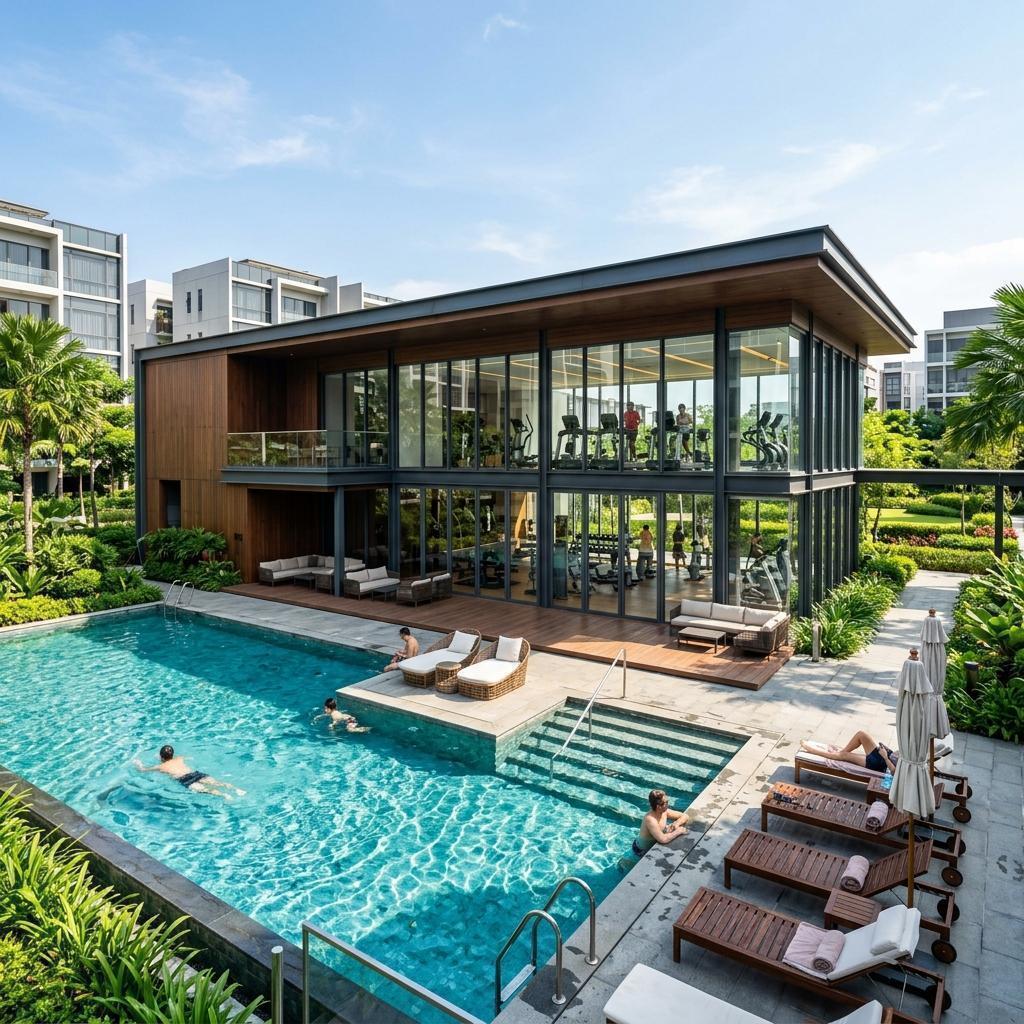 Modern Clubhouse with Pool